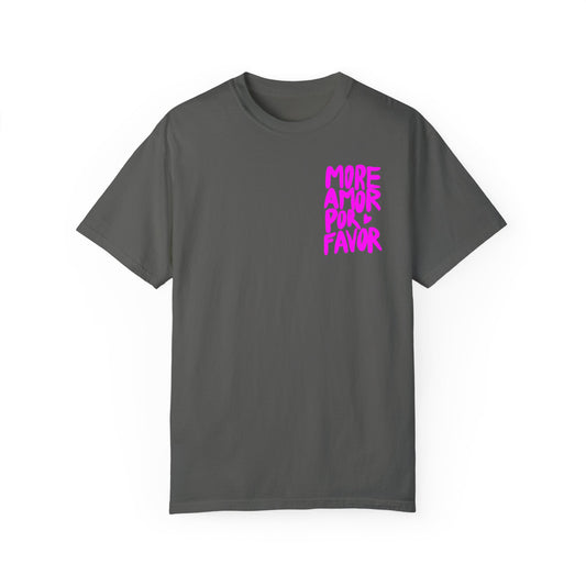 More Amor Por Favor Graphic Tee, Retro Comfort Colors Unisex Garment-Dyed T-shirt, Slouchy Shirt, Love Quote, Vintage Style Shirt, Graphic