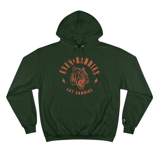 Even Baddies Get Baddies, Retro Champion Hoodie, Vintage Sweatshirt, Urban Streetwear, Hip Hop Clothing, Cool Unisex Top, Tiger