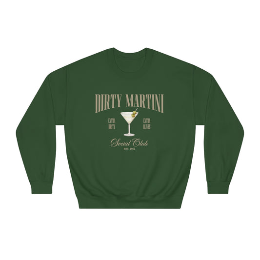 Dirty Martini Country Club Style Sweatshirt, Unisex Crewneck Jumper for Golf Lovers, Martini Enthusiasts, Golf Club Events, Golf Tournament