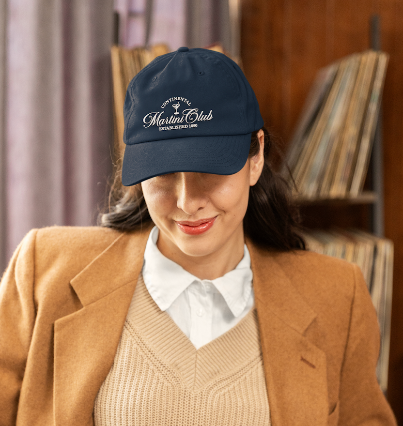 Martini Club Embroidered Classic Dad Hat, Sophisticated Cap, Country Club, Vodka, Gin, Dirty Martini, Cool girl hat