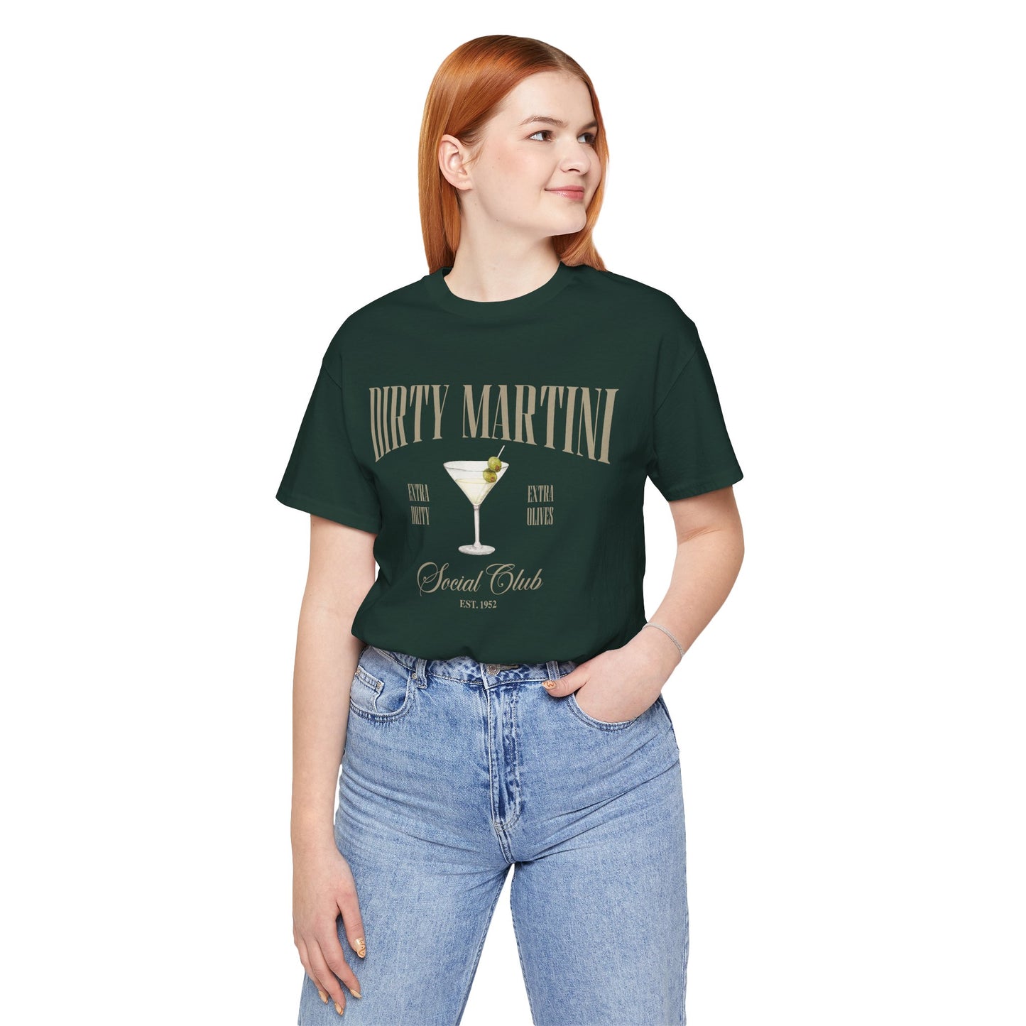 Dirty Martini Country Club Tee, Unisex T-Shirt, Tennis Golf Shirt - Fun Summer Graphic Tee, Sporty Style Shirt, Retro Cocktail Lover Gift